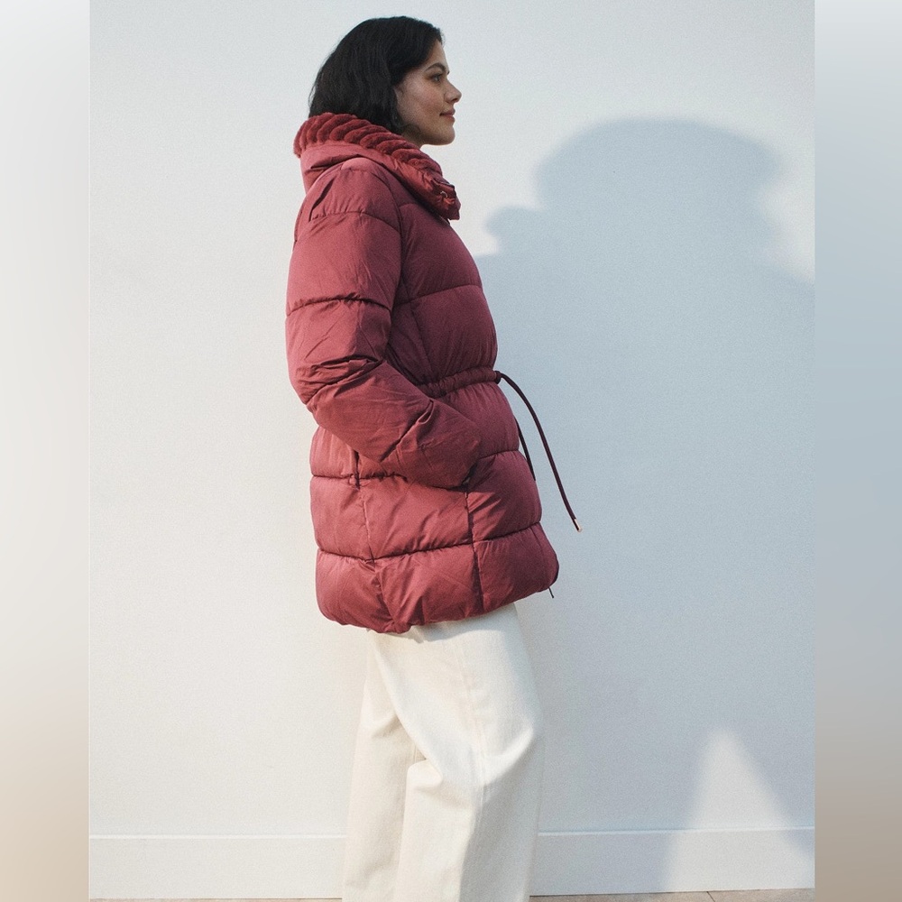 SAVE THE DUCK Quilted Puffer Jacket in Burgundy - Picture 5 of 12